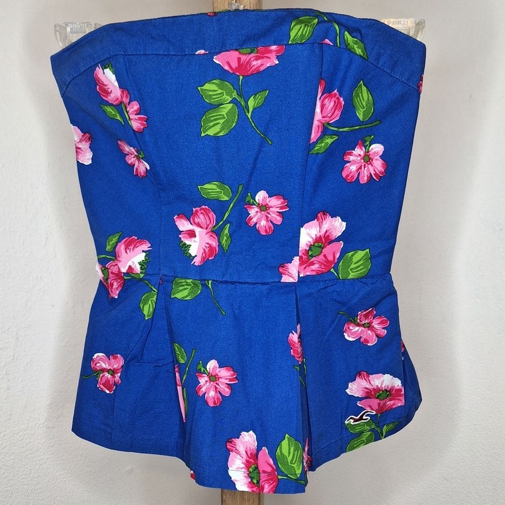 Y2K Hollister Strapless Peplum Top
